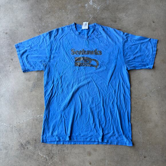 VINTAGE SEATTLE SEAHAWKS LEE SPORT NFL T-SHIRT FADED RETRO GRAPHIC MENS XL - Picture 1 of 5